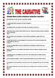 Causative verb esl worksheet pdf