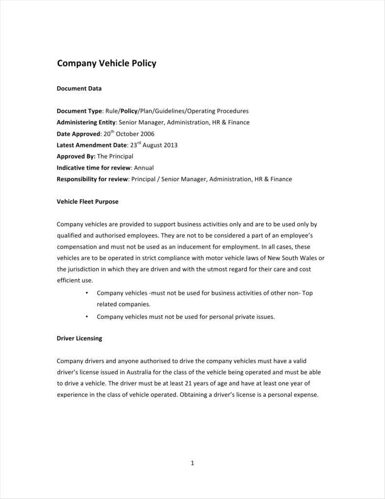 policy and procedures manual template free australia