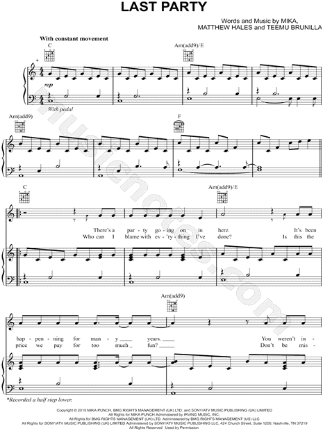 Party in the usa chords pdf