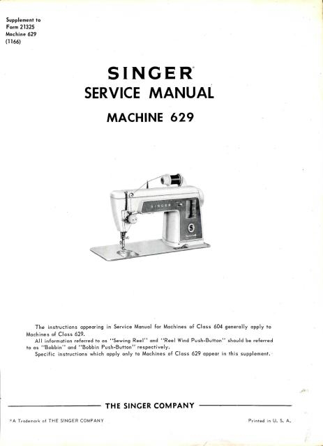 singer sewing machine service manual