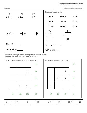 Primary 2 maths worksheet singapore pdf