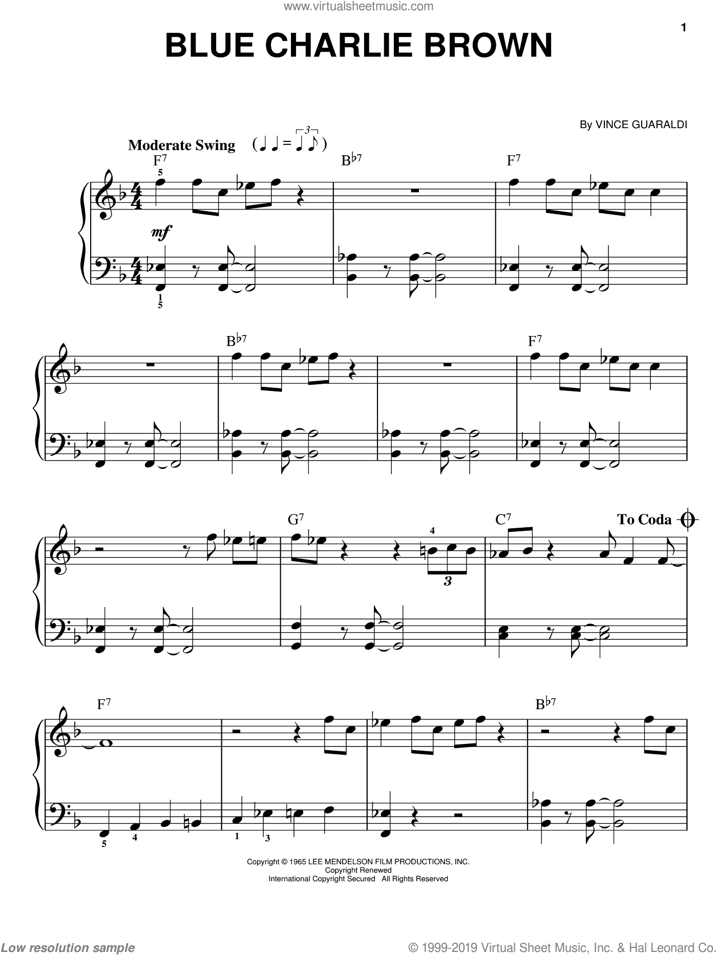 Charlie brown piano sheet music pdf