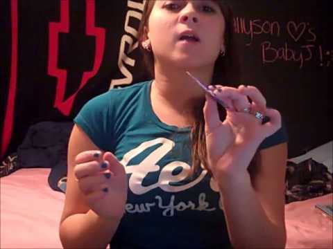 Girl showing how to put on condom video