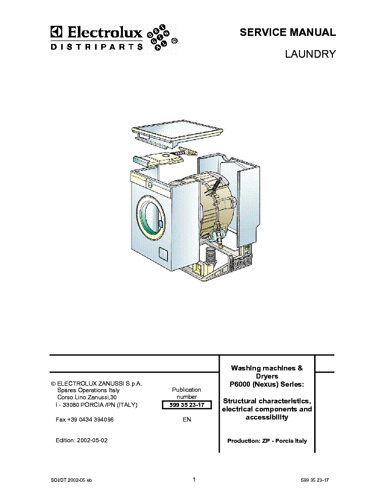 electrolux ewf1074 service manual pdf