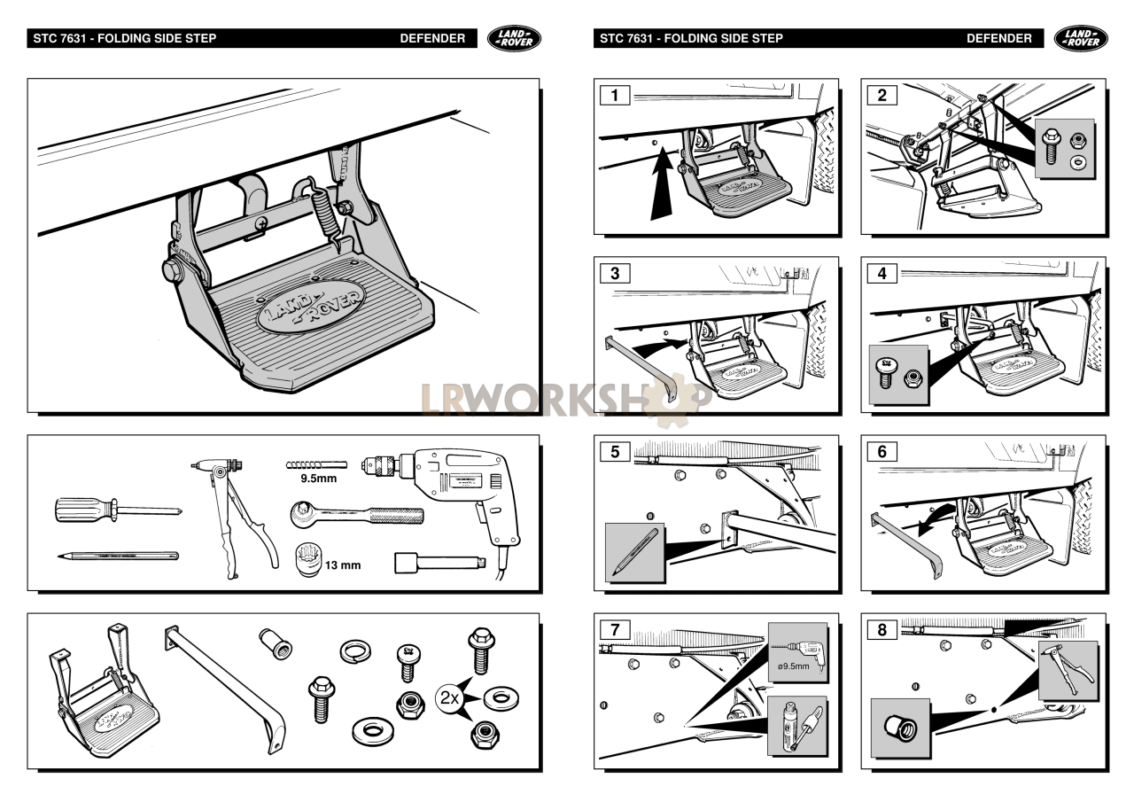 Range rover side steps fitting instructions