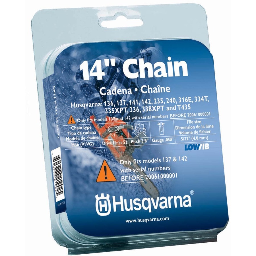 husqvarna chainsaw chain replacement instructions