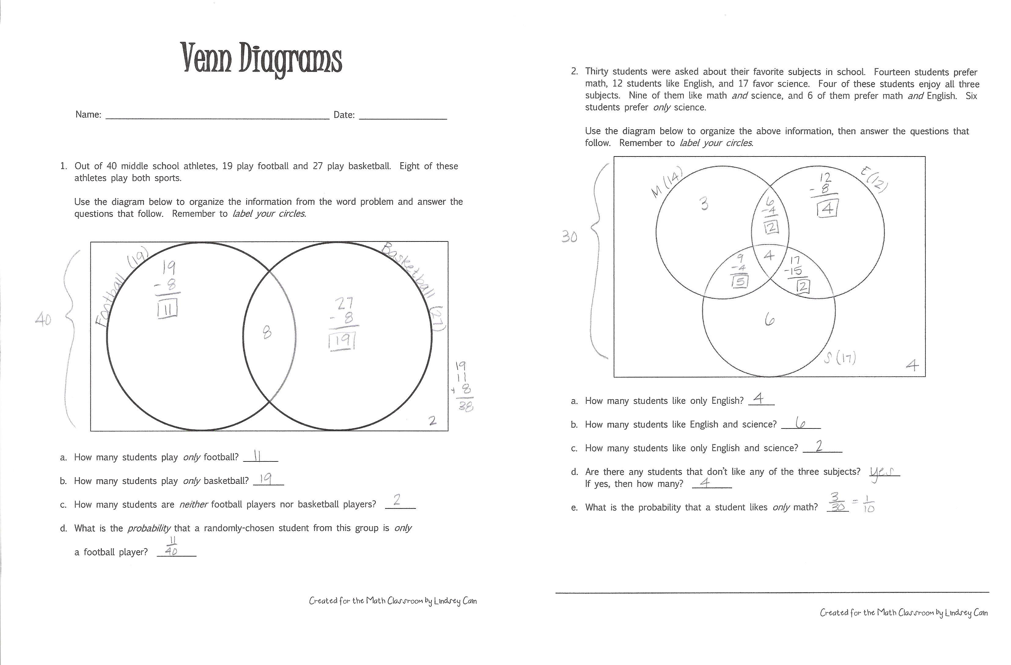 Venn diagram problems and solutions pdf