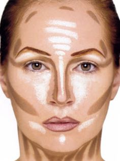 Contour guide for oval face