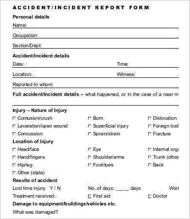 Osha accident report form pdf