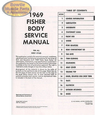 1969 camaro fisher body manual pdf