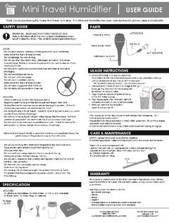 crane owl humidifier instruction manual