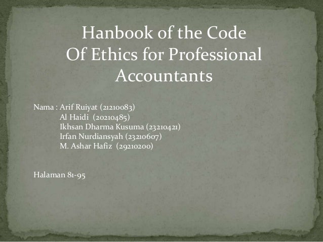 Code of conduct of handbook