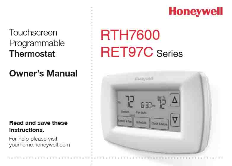 honeywell thermostat instruction manual
