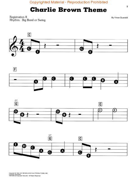 Charlie brown piano sheet music pdf