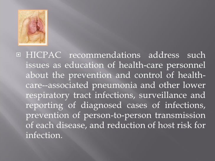 Cdc guidelines for preventing healthcare associated pneumonia