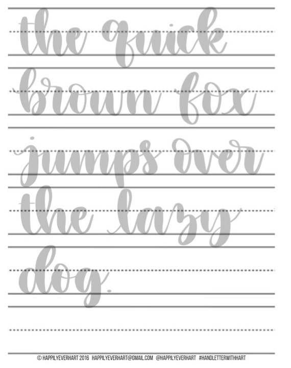 Hand lettering practice sheets pdf