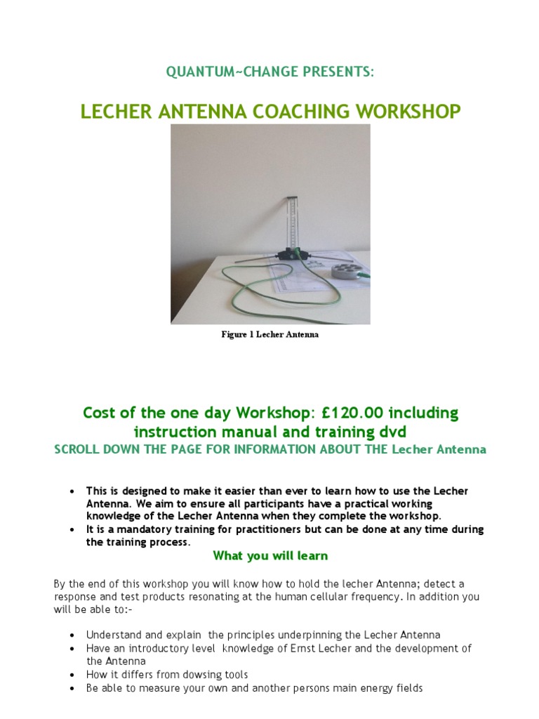 lecher antenna training manual products