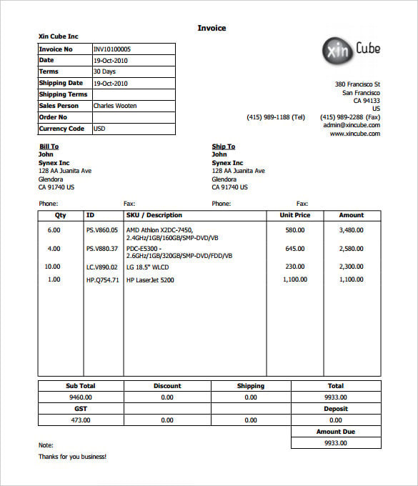 Stock transfer invoice format in pdf