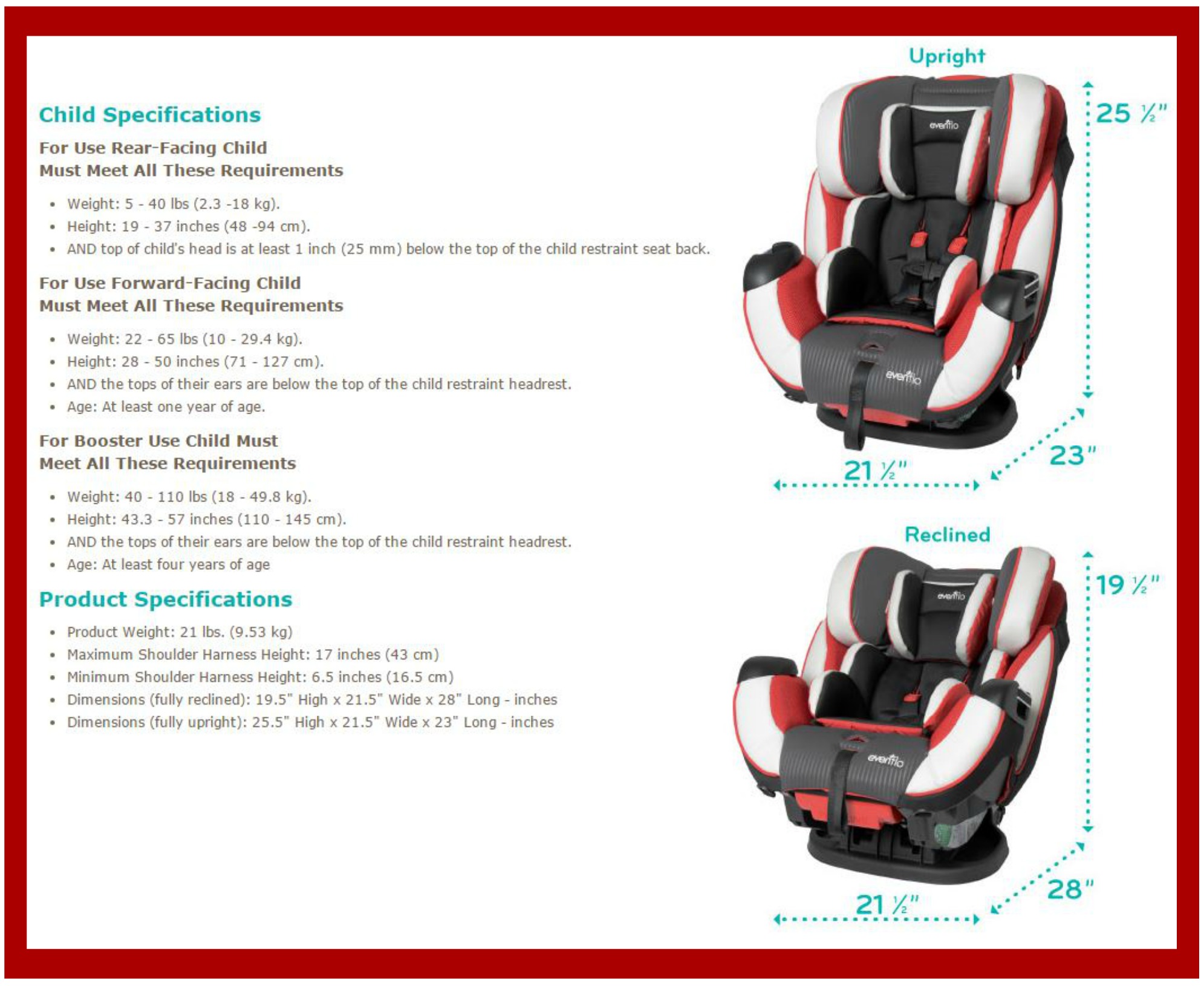 evenflo symphony dlx all in one car seat manual