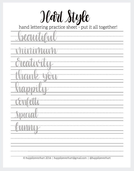 Hand lettering practice sheets pdf