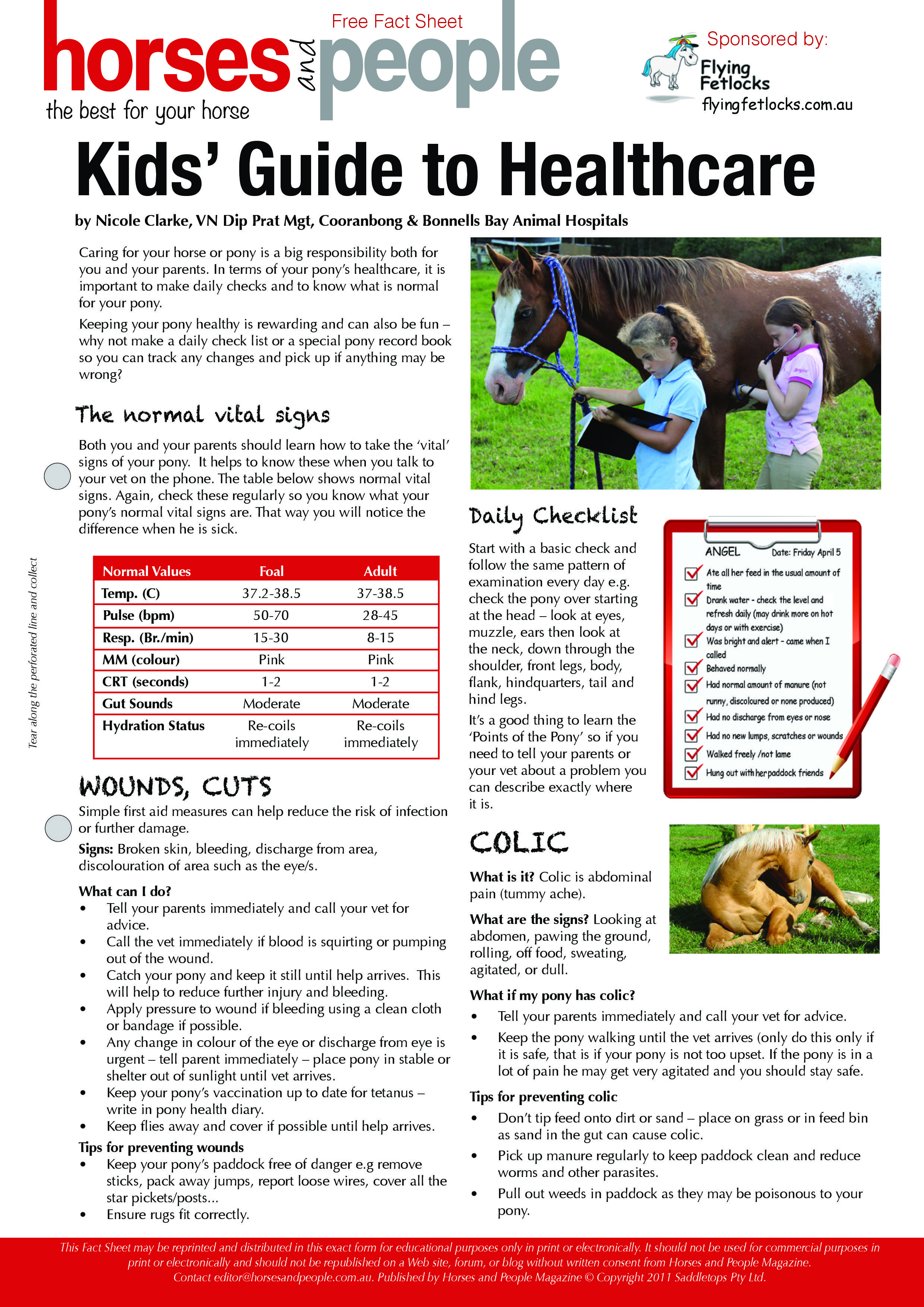 Horses fact sheet for kids pdf