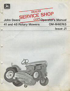 John deere 345 mower deck manual