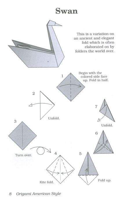 Easy origami birds printable instructions