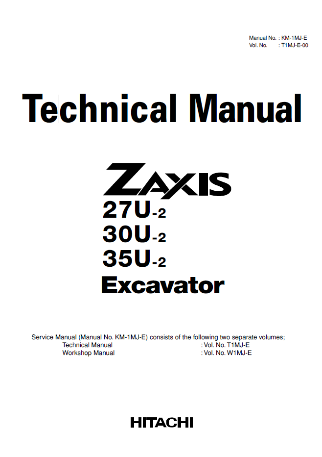 Hitachi zaxis 200 service manual