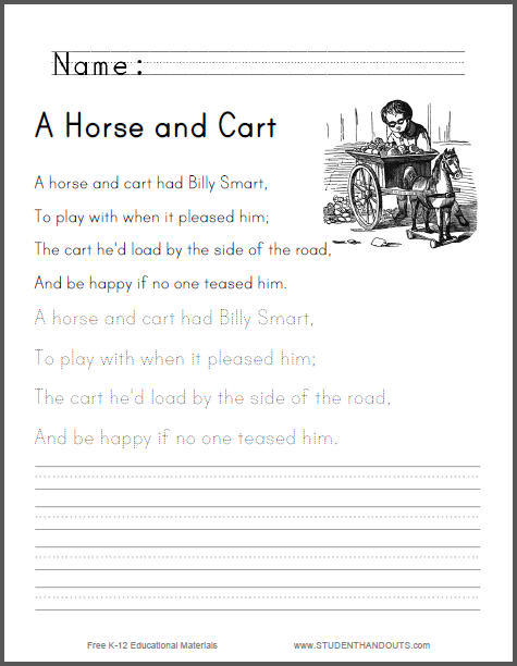 Horses fact sheet for kids pdf