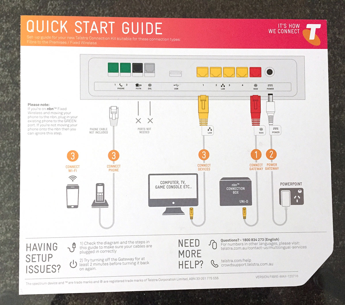 instructions for telstra gateway max