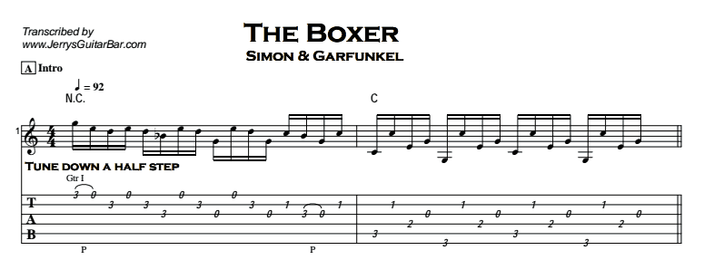 Simon and garfunkel guitar tabs pdf